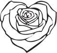 4923 Rose Heart Stamp